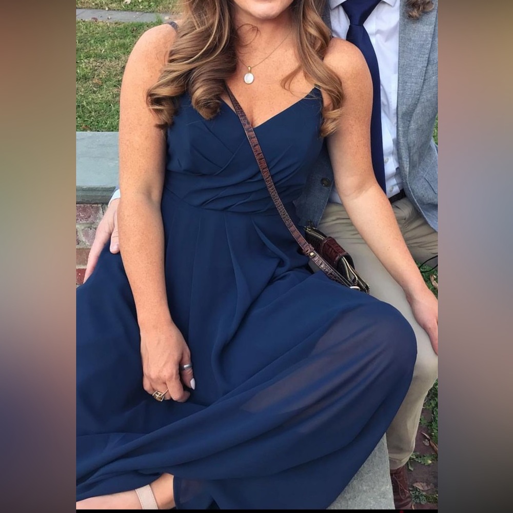 Size 8 Navy Blue Sorella Vita Bridesmaid dress